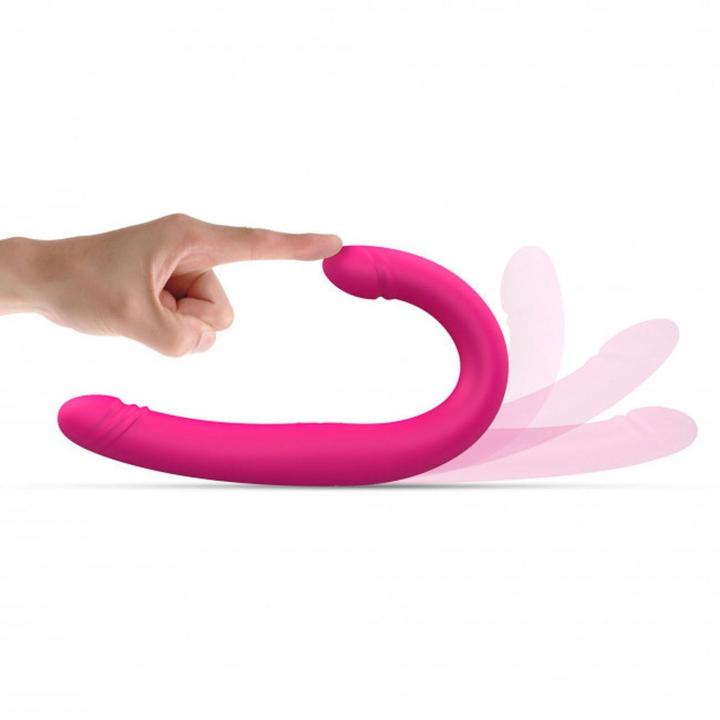 Podwójne dildo 2 w 1: wibracje i pulsowanie | Silikon | Wodoodporne