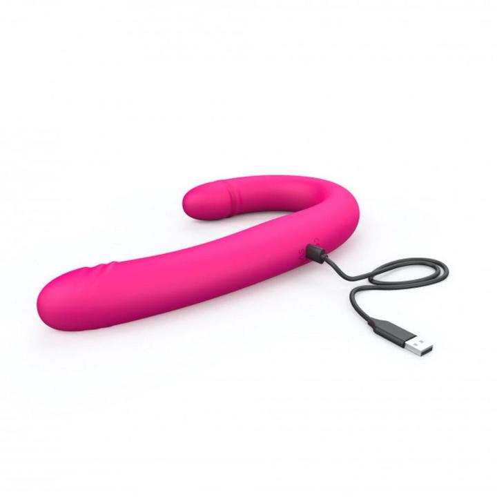 Podwójne dildo 2 w 1: wibracje i pulsowanie | Silikon | Wodoodporne