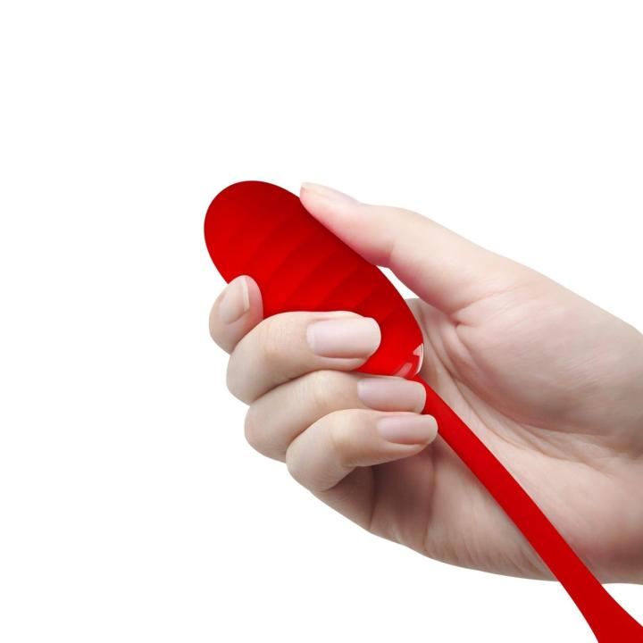 Bezprzewodowe jajko wibrujące czerwone 12 trybów | Dyskretna przyjemność