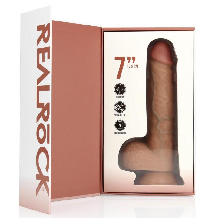 Realistyczne wibrujące dildo 18 cm z przyssawką | Loris.pl