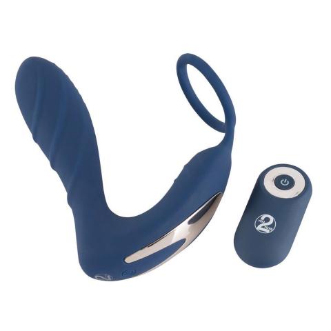 Wibrujący plug prostaty i pierścień erekcyjny z pilotem USB