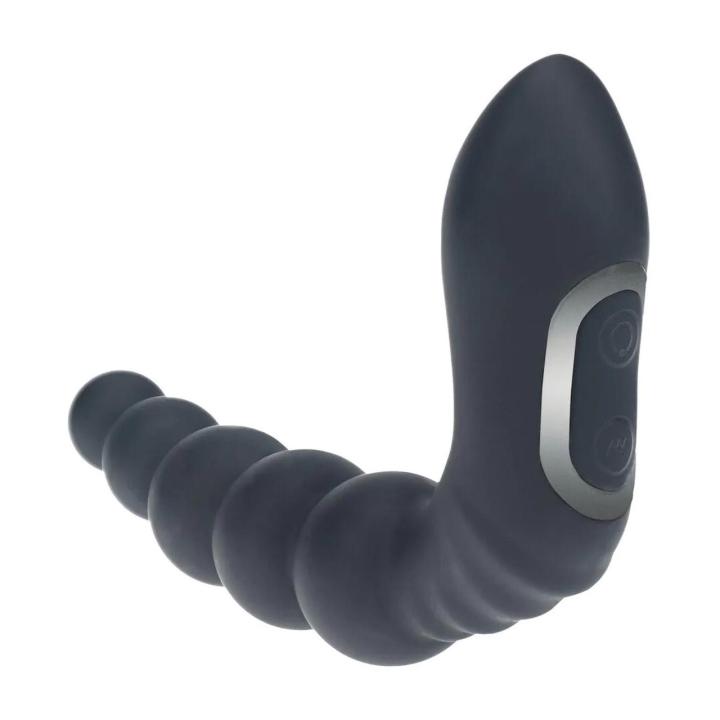 Masażer prostaty z podgrzewaniem i wibracjami USB – czarny