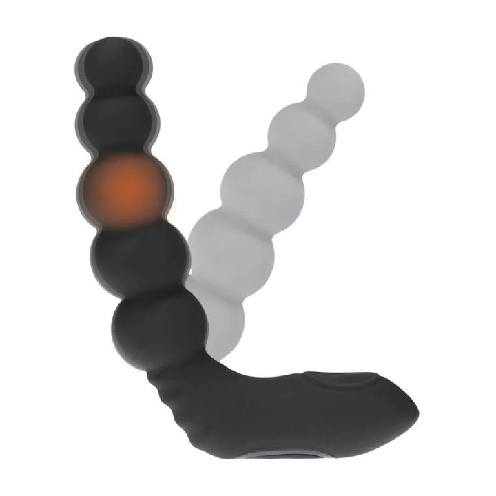 Masażer prostaty z podgrzewaniem i wibracjami USB – czarny