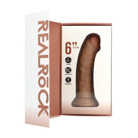 Realistyczne wibrujące dildo 15,5 cm cieliste z przyssawką