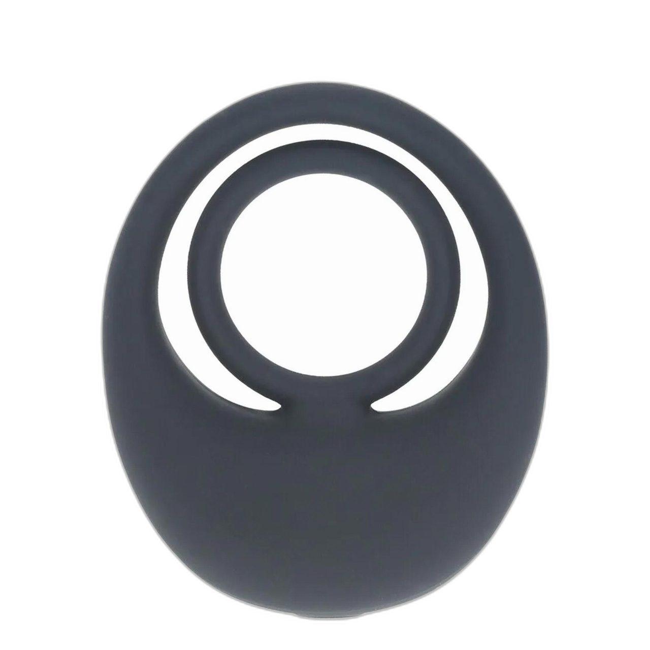 Wibrujący pierścień erekcyjny na penisa i jądra – czarny silikon | Loris.pl