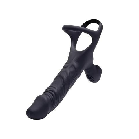 Wibrujące dildo do podwójnej penetracji 19,5 cm | 7 trybów | USB