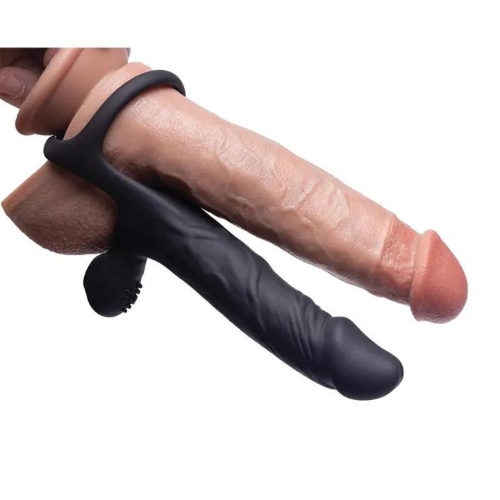 Wibrujące dildo do podwójnej penetracji 19,5 cm | 7 trybów | USB
