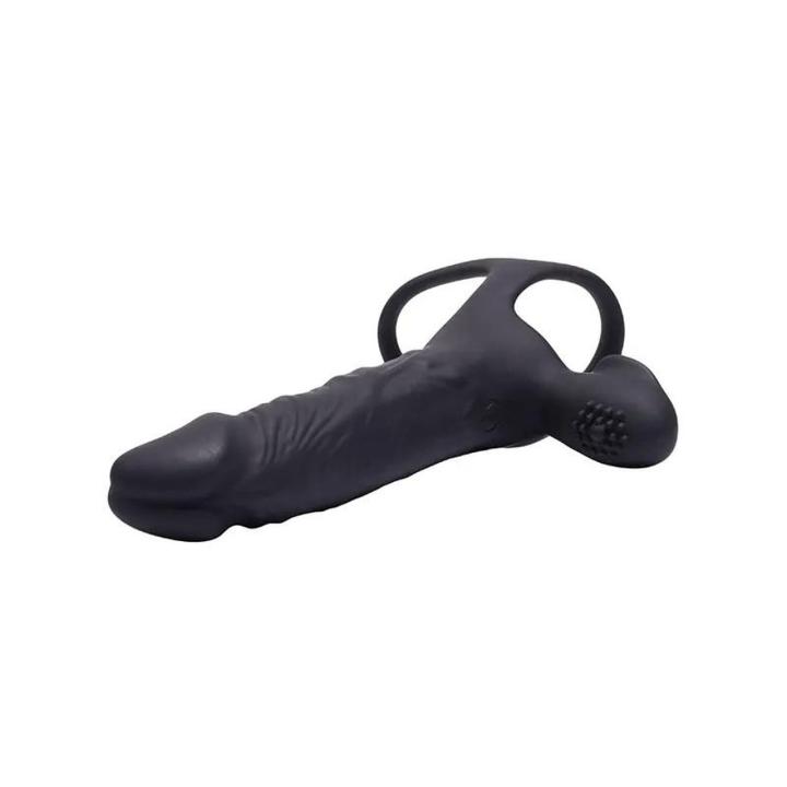 Wibrujące dildo do podwójnej penetracji 19,5 cm | 7 trybów | USB