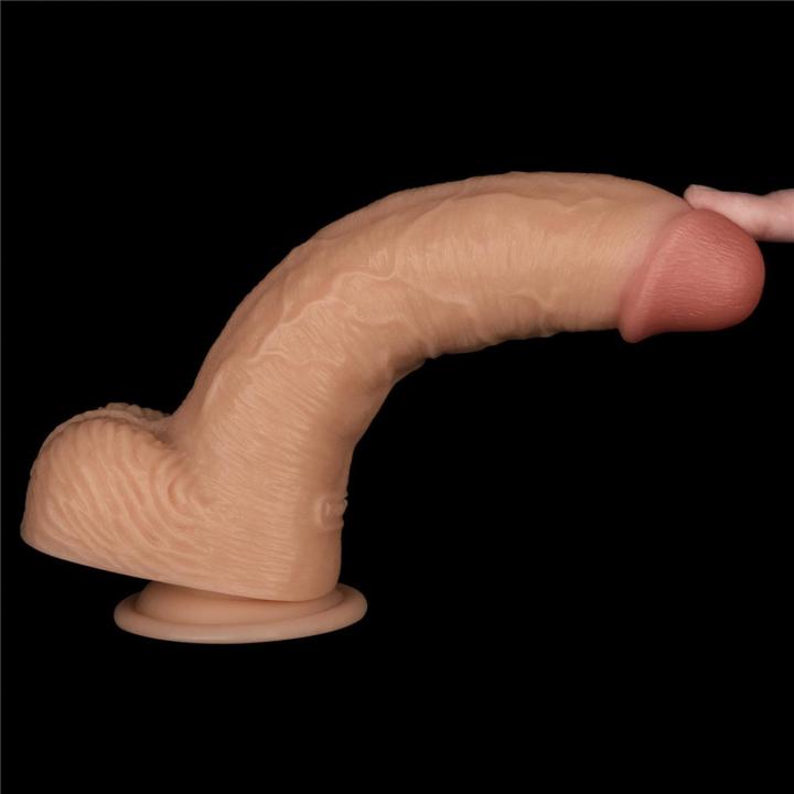 Realistyczne dildo wibrujące 24 cm z przyssawką | 10 trybów | Wodoodporne