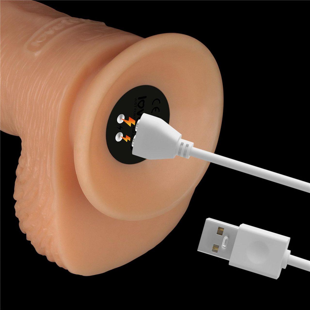 Realistyczne dildo wibrujące 24 cm z przyssawką | 10 trybów | Wodoodporne