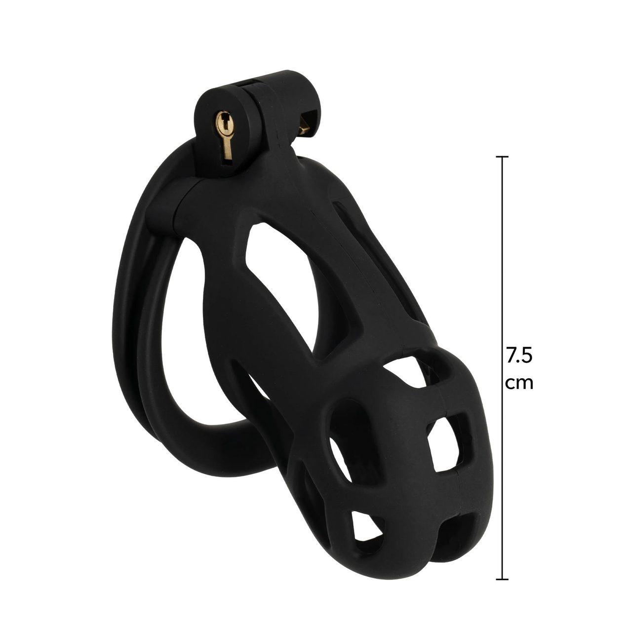 Pas cnoty męski czarny z zamkiem i 4 pierścieniami | Loris.pl