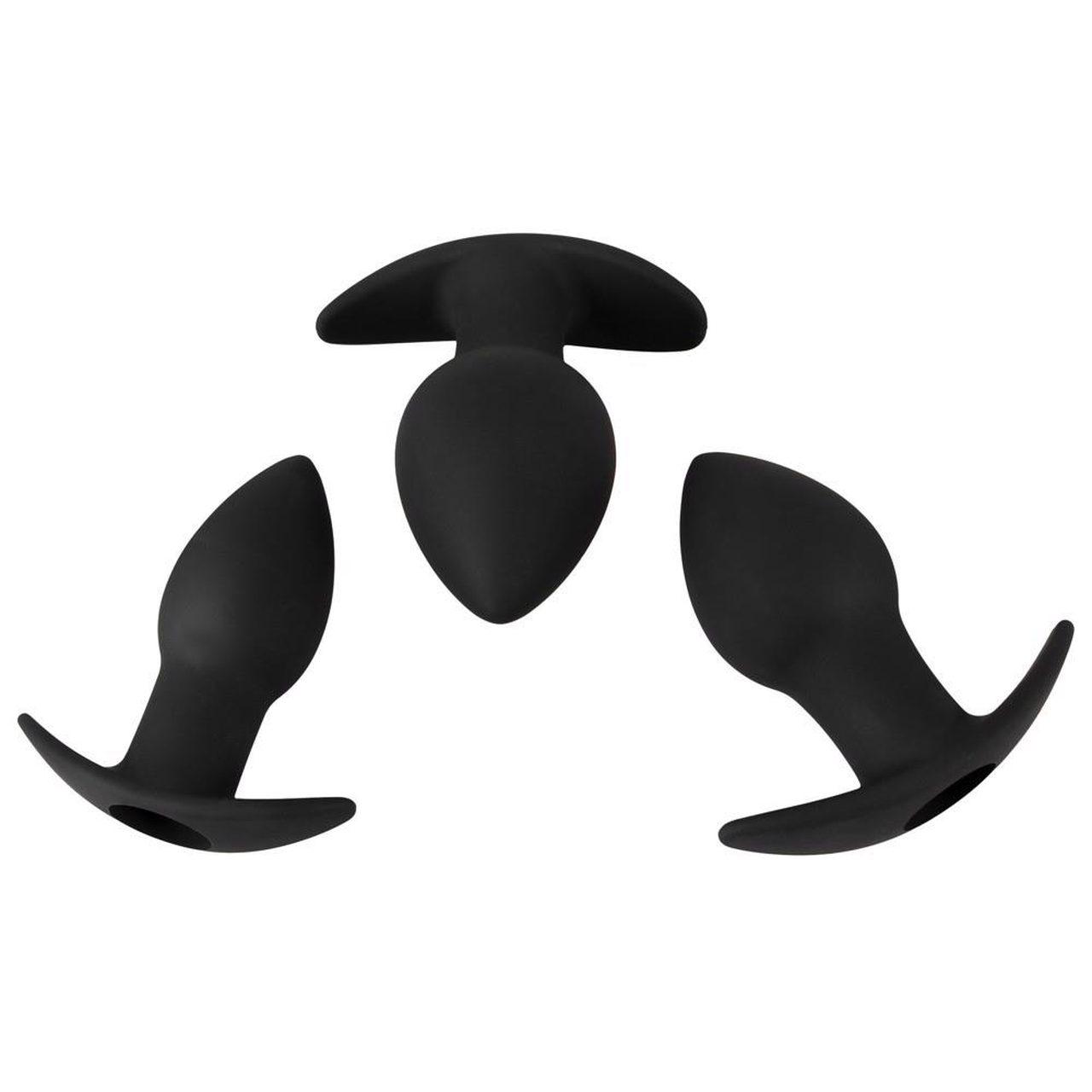 Zestaw wibrujących korków analnych 3 rozmiary + bullet | Loris.pl