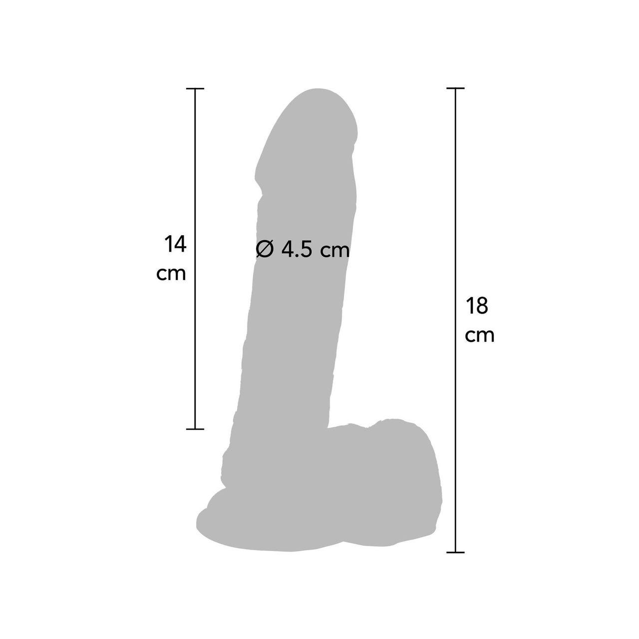 Realistyczne czarne dildo z jądrami 17,8 cm | Loris.pl