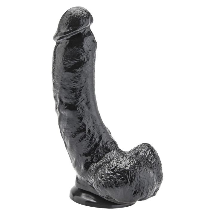 Realistyczne czarne dildo z jądrami 20,3 cm | Loris.pl
