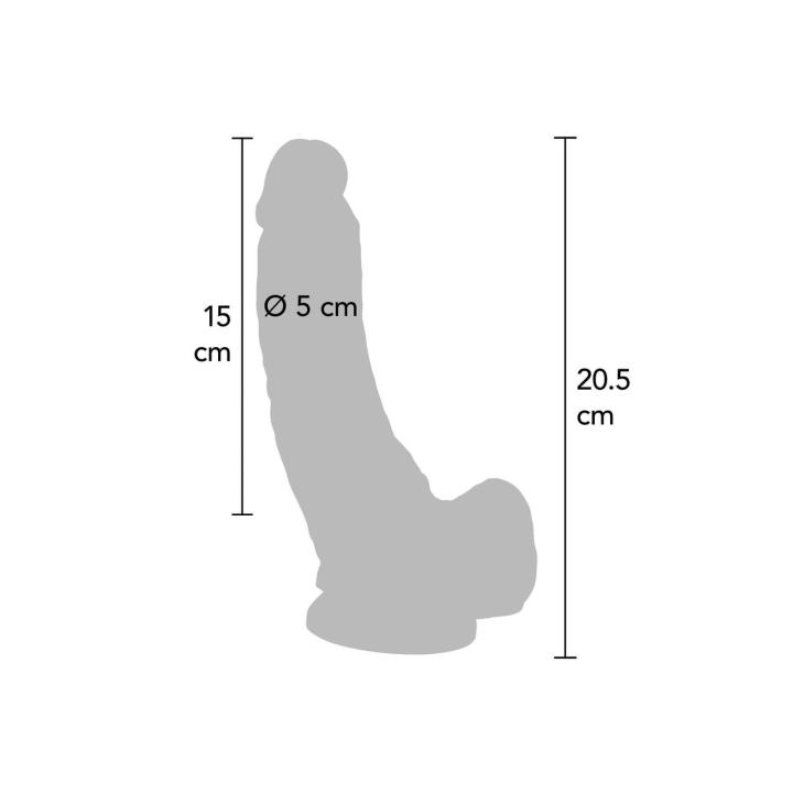 Realistyczne czarne dildo z jądrami 20,3 cm | Loris.pl
