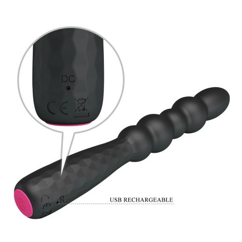 Wibrujący korek analny 12 trybów | Elastyczny, USB