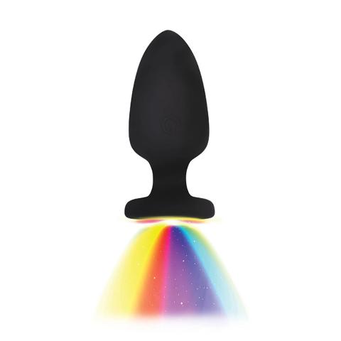 Wibrujący korek analny LED z pilotem i ładowaniem USB