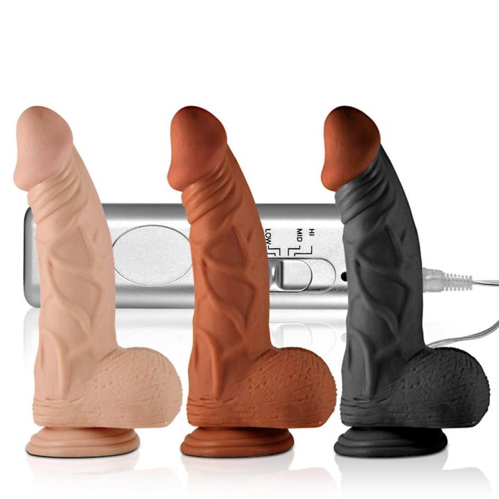 Realistyczne dildo wibrujące z przyssawką 22,5 cm cieliste