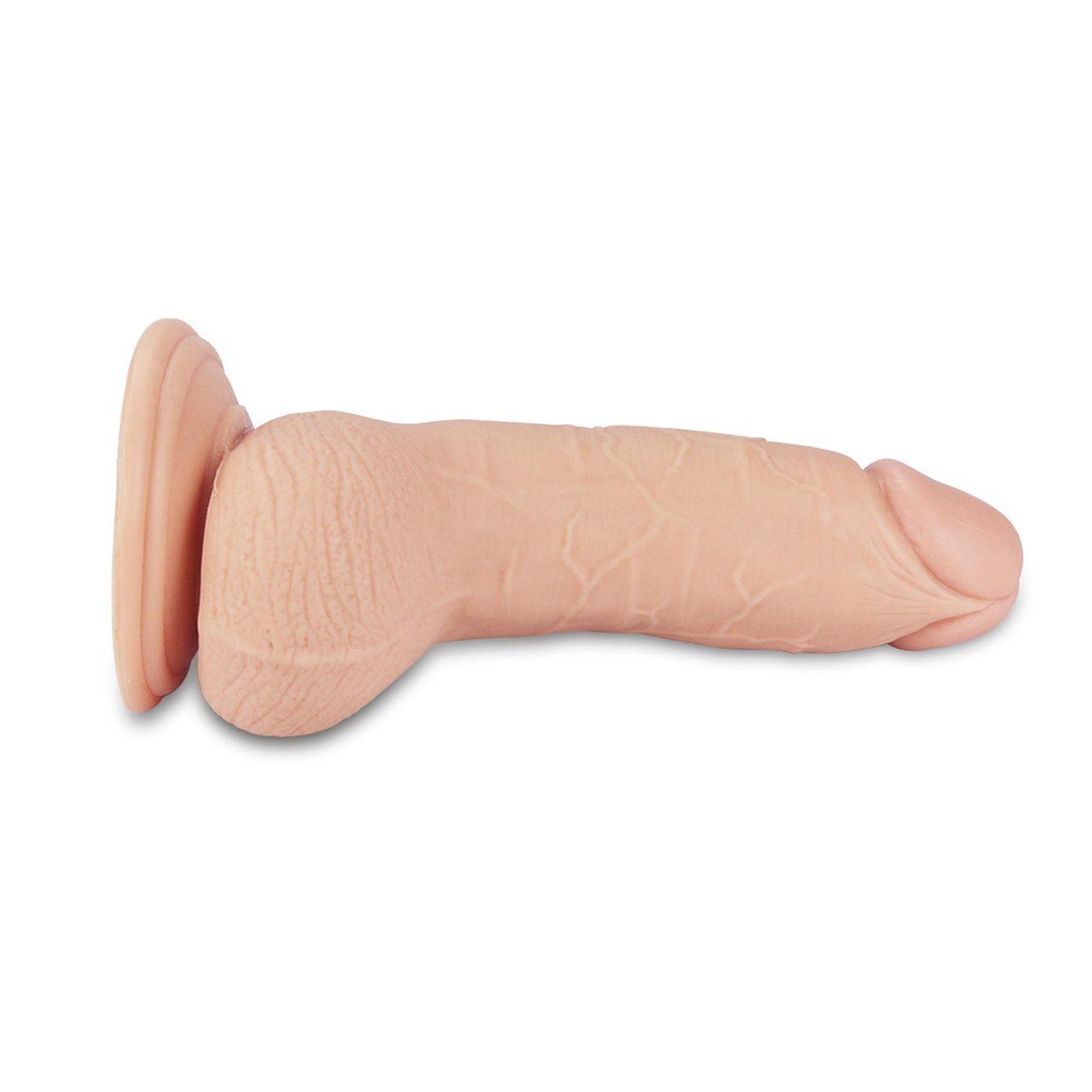 Realistyczne dildo wibrujące z przyssawką 17,5 cm | Loris.pl