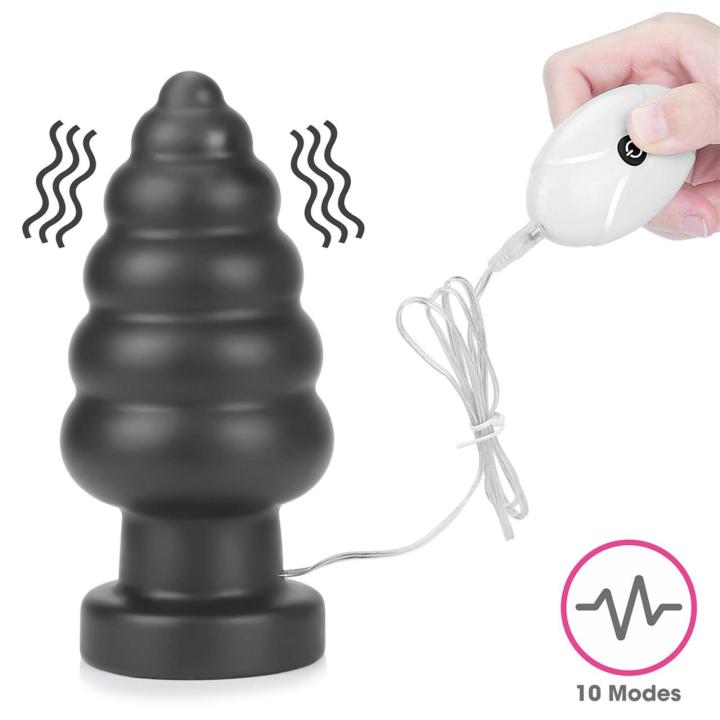 Duży wibrujący plug analny z przyssawką 17,5 cm | 3 prędkości, 7 trybów