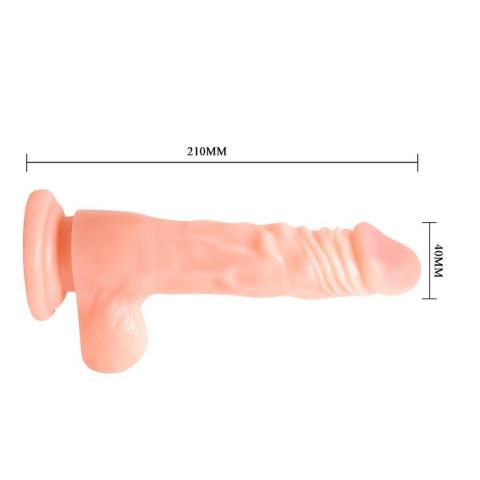 Realistyczny wibrator 21,6 cm z przyssawką i wibracjami