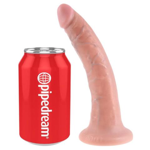 Naturalne dildo z przyssawką 17,8 cm realistyczne cieliste