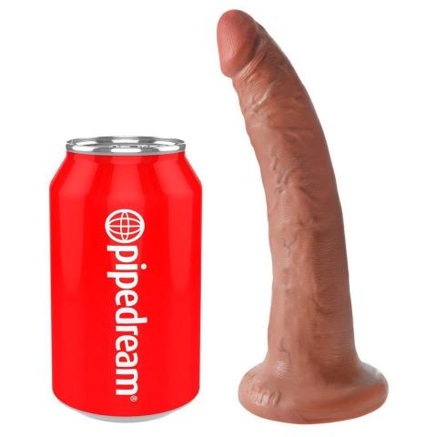 Cieliste dildo z przyssawką 17,8 cm – realistyczne detale