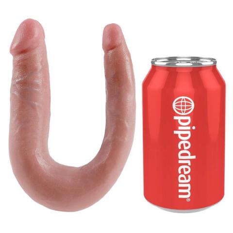 Podwójne dildo 30 cm z wypustkami i dwiema końcówkami