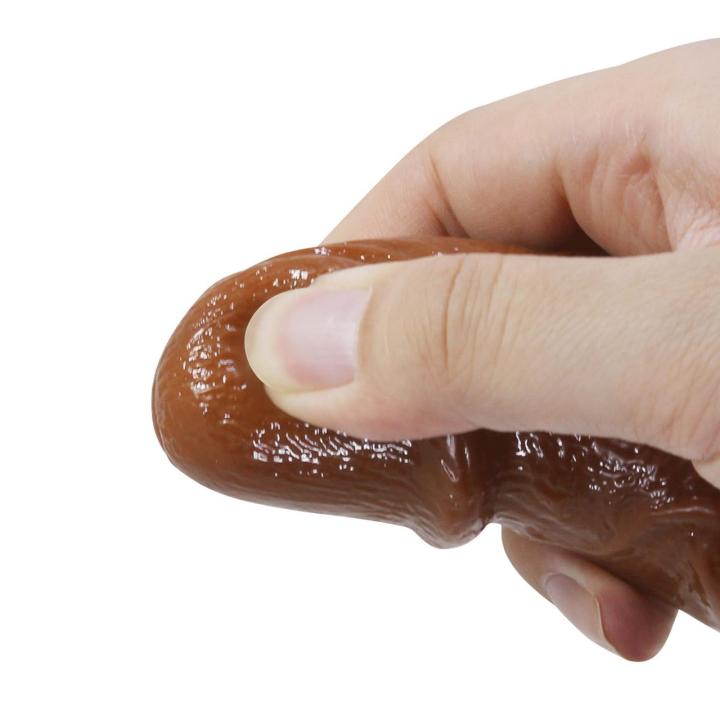 Realistyczne dildo wibrujące brązowe usb c 10 trybów
