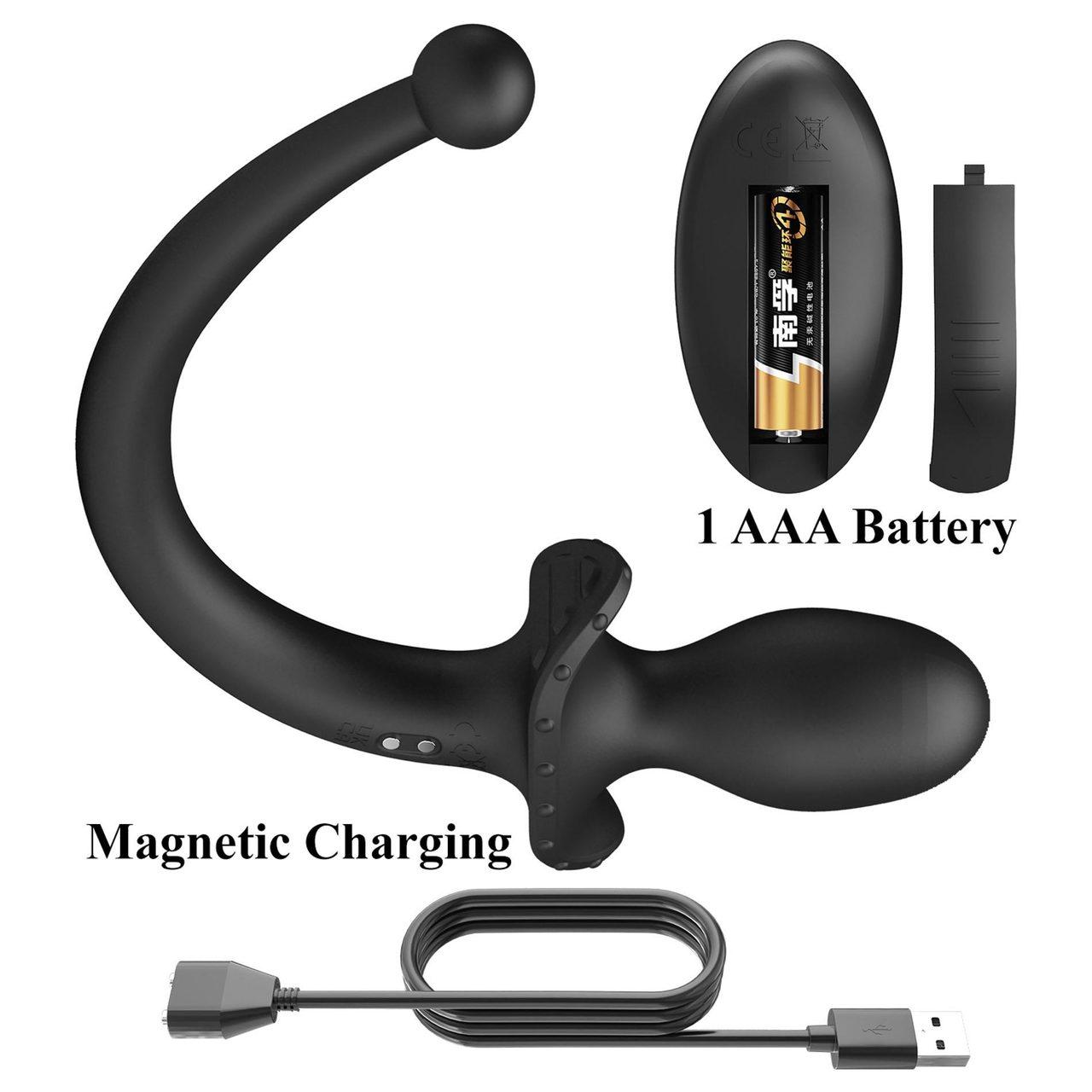 Wibrujący plug analny z pilotem i ogonem | 12 trybów | Loris.pl