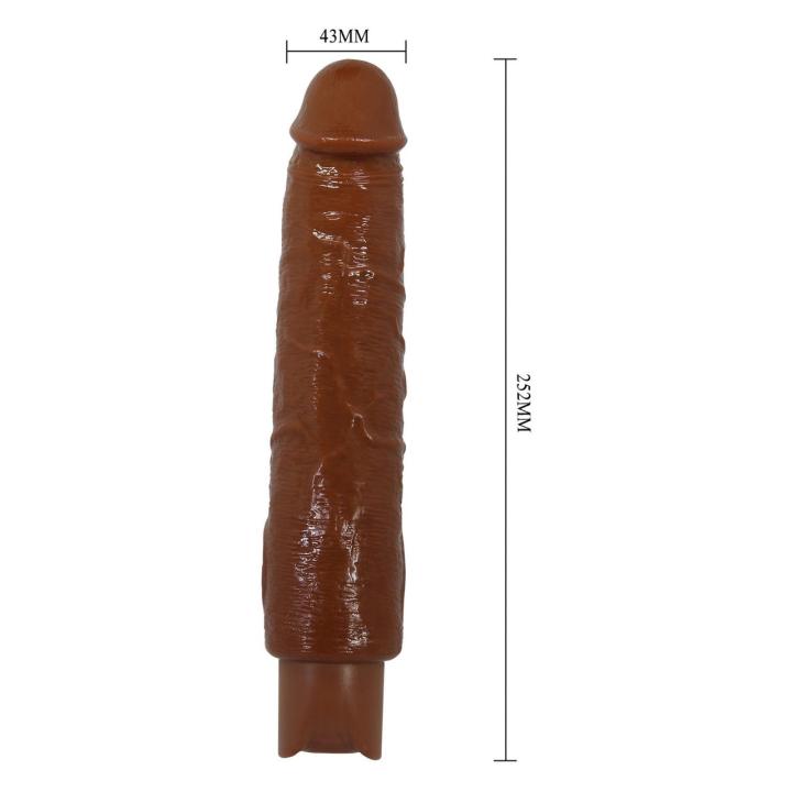 Realistyczne dildo wibrujące brązowe USB-C | 10 trybów wibracji