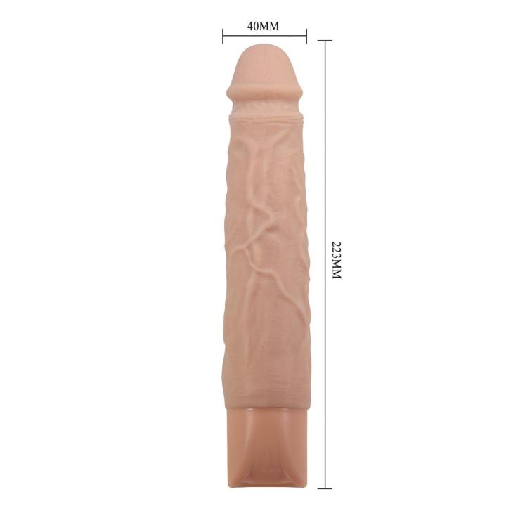 Realistyczny wibrator 22,3 cm cielisty – 10 trybów, USB-C, wodoodporny