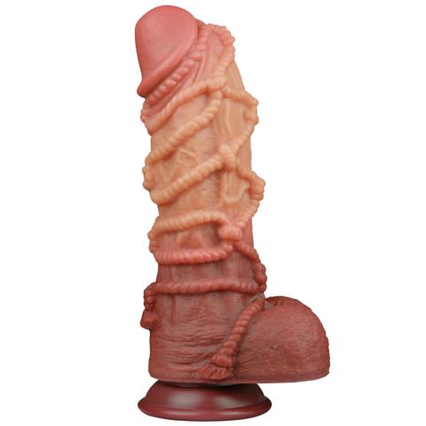 Duże dildo z przyssawką 26,7 cm – silikon platynowy dwuwarstwowy