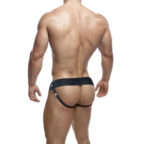 Czarny strap-on hollow 16,5 cm z regulowaną uprzężą