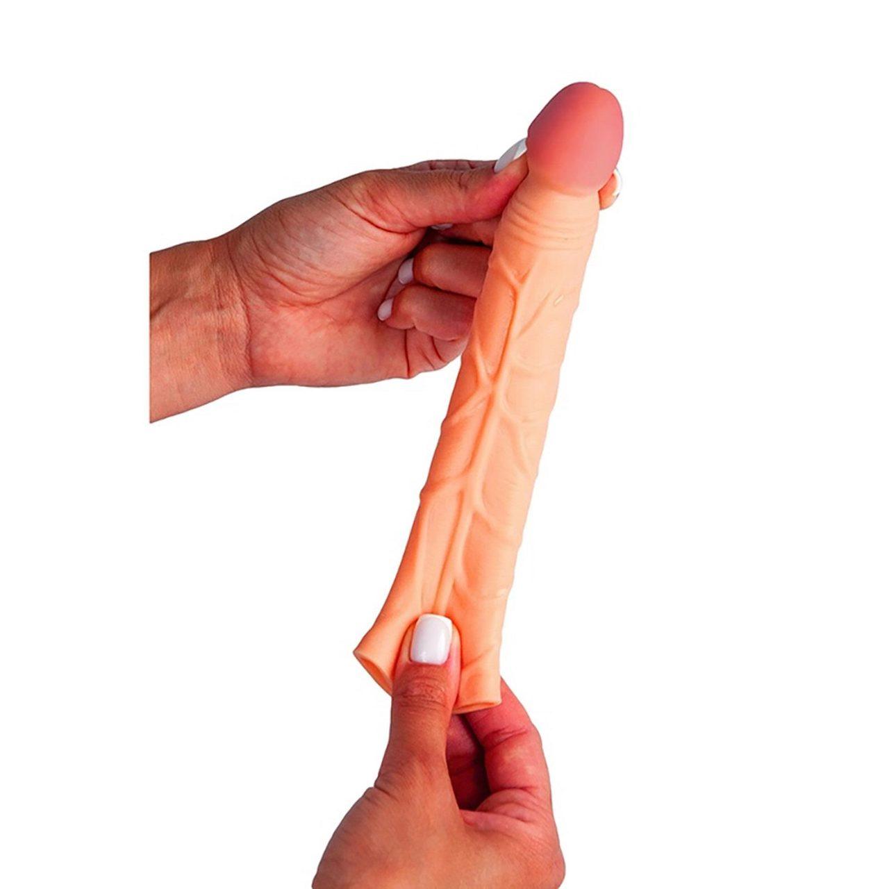 Nakładka przedłużająca na penisa 16,5 cm - realistyczna, TPE | Loris.pl