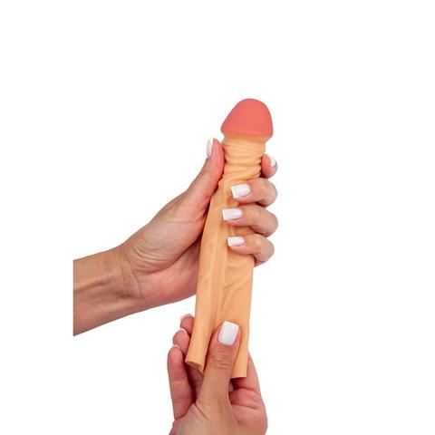 Nakładka przedłużająca na penisa 18,5 cm TPE +4 cm
