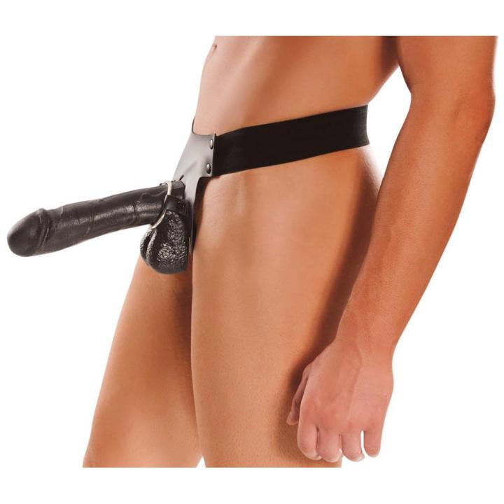 Pusta nakładka na penisa z paskiem 25 cm – proteza bez wibracji | Loris.pl