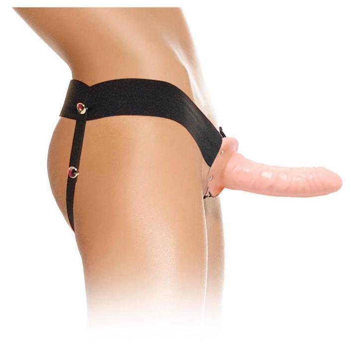 Pusta proteza strap-on 18 cm bez wibracji | Regulowany pasek | Loris.pl