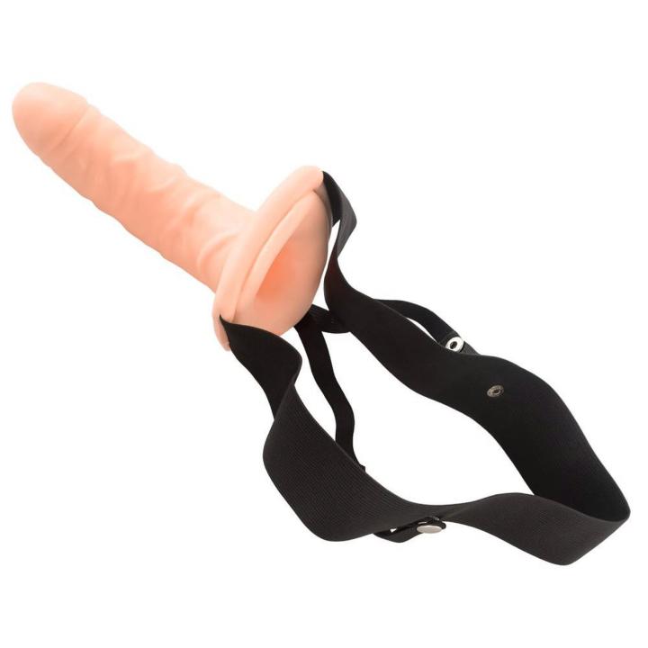 Pusta proteza strap-on 18 cm bez wibracji | Regulowany pasek