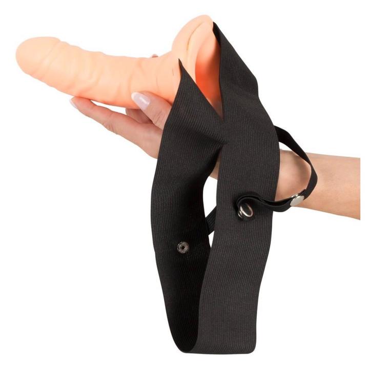 Pusta proteza strap-on 18 cm bez wibracji | Regulowany pasek