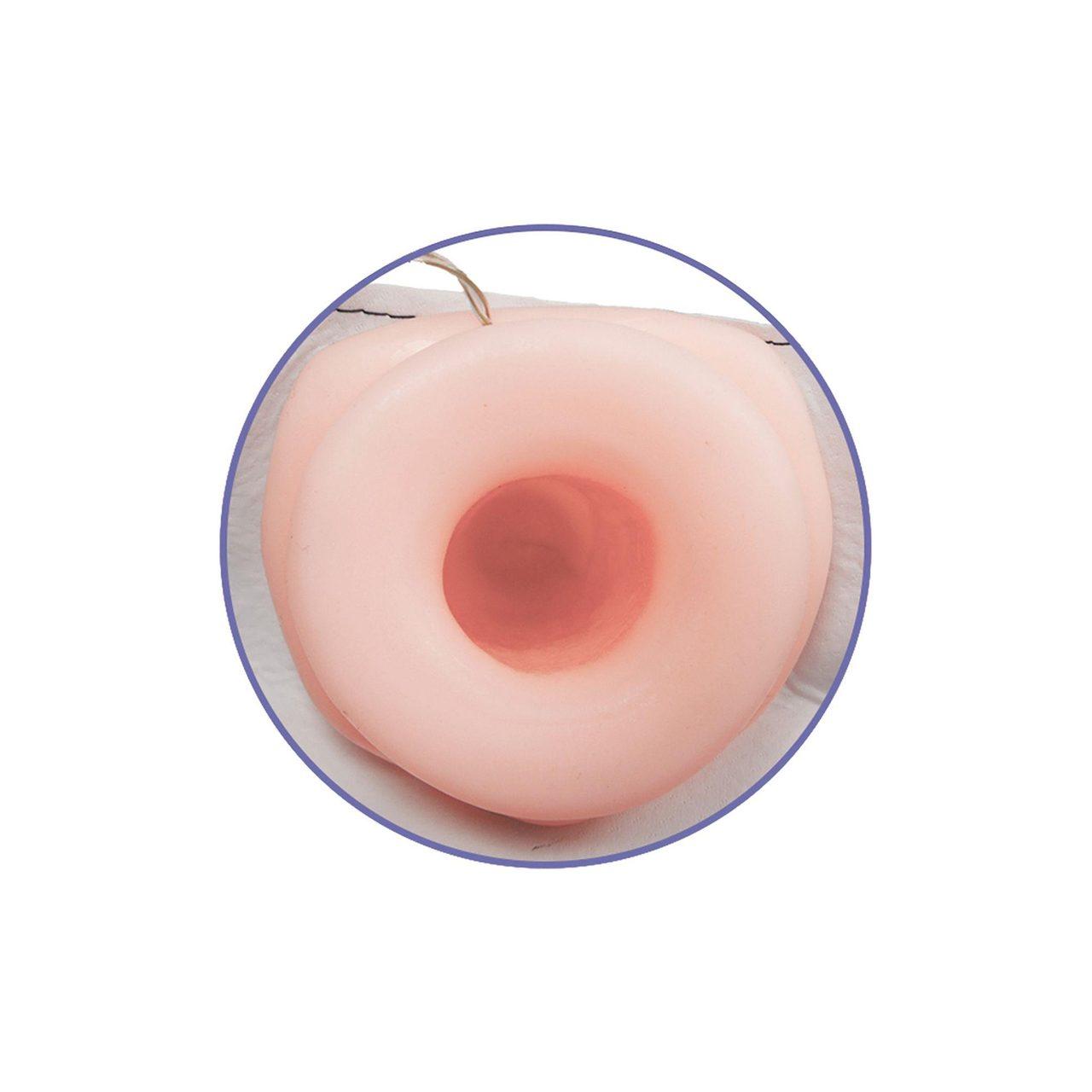 Miękka proteza strap-on hollow z wibracją unisex | Loris.pl