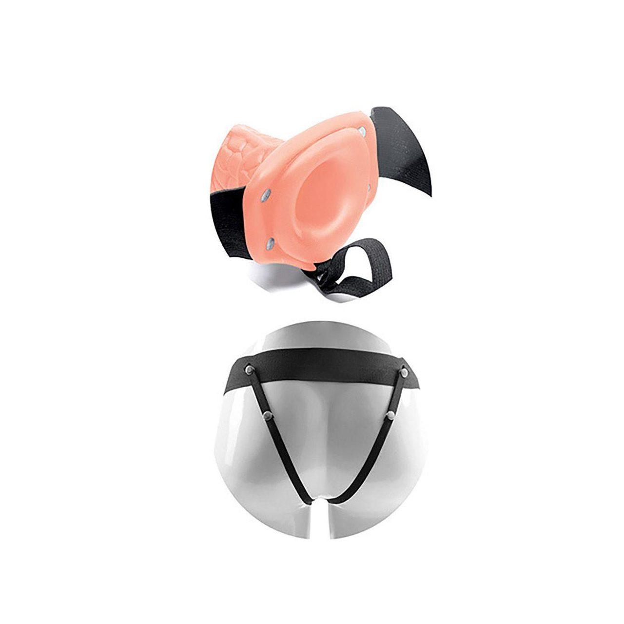 Proteza strap-on z wibracją cielista | Realistyczna, regulowane paski