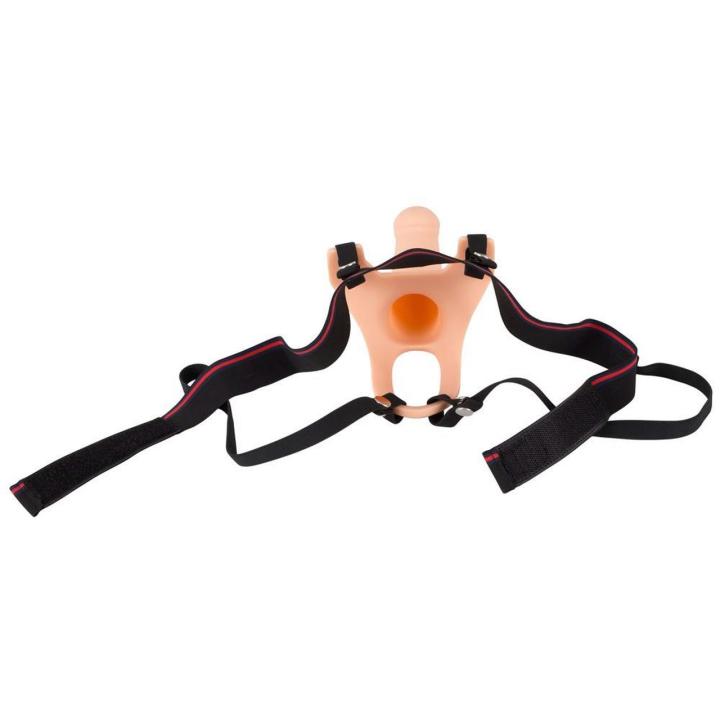 Strap-on przedłużający o 5 cm – pusty w środku, regulowane pasy