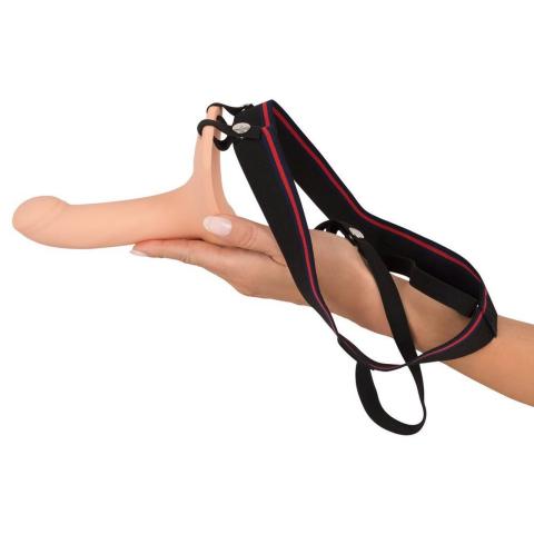 Strap-on przedłużający o 5 cm – pusty w środku, regulowane pasy
