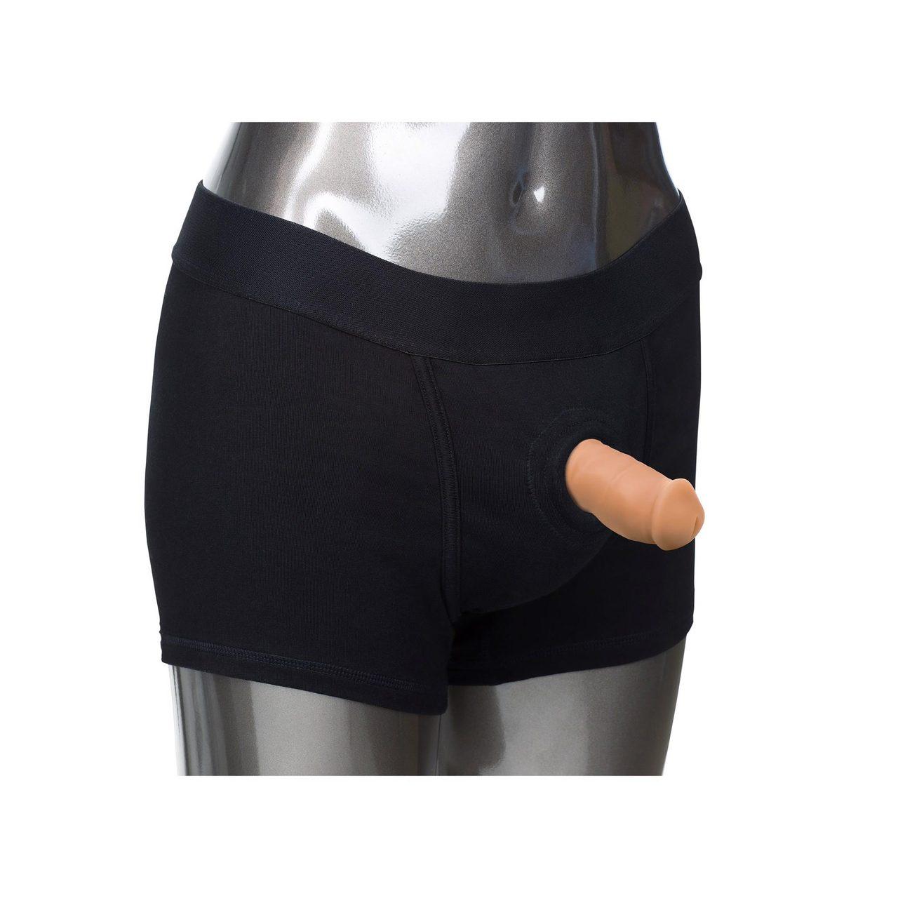 Karmelowa proteza STP z miękkiego silikonu | Packer do sikania na stojąco