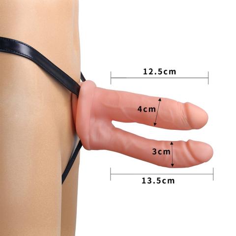 Wydrążony Strap On Unisex – Podwójna Penetracja