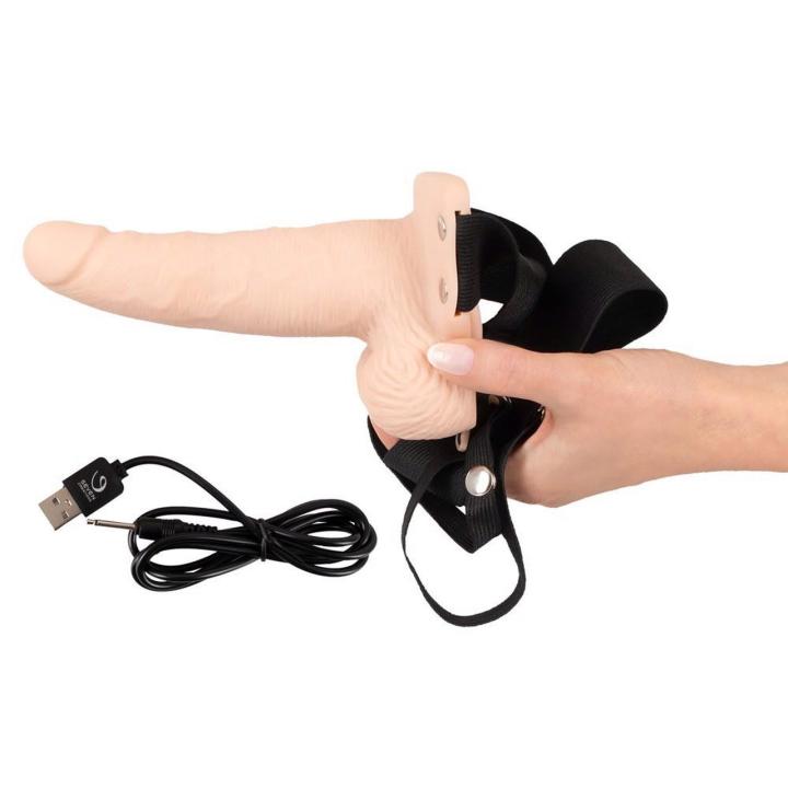Wibrująca nakładka strap-on na jockstrapie 7 trybów