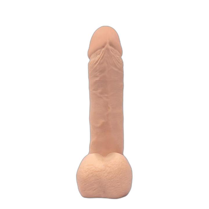 Rotacyjne dildo 19 cm z wibracjami i pilotem | Wodoodporne
