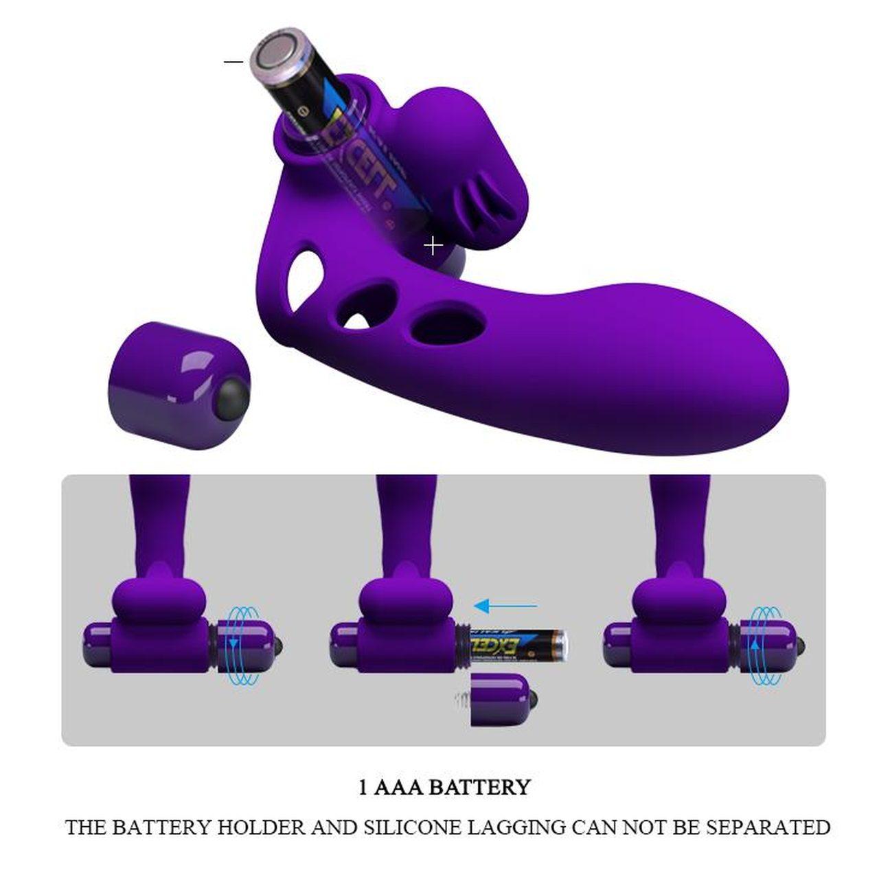 Fioletowy wibrator na palec – 10 trybów wibracji | Loris.pl