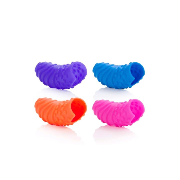 Silikonowe nakładki na palce z wypustkami – pieszczoty i masaż | Loris.pl